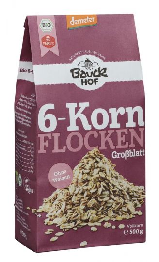 Bauck 6-Korn-Flocken ohne Weizen bio 500g 