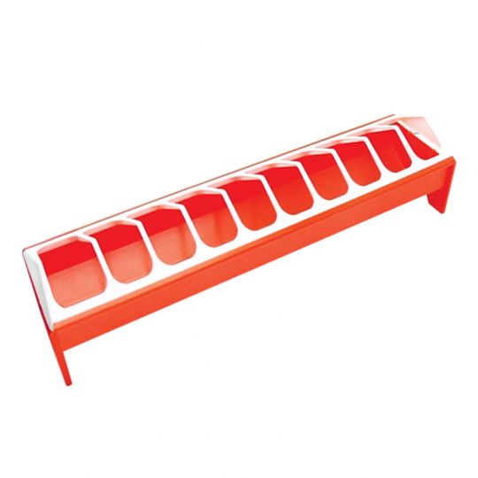 Futterrinne Rot-Weiß aus Kunststoff 50cm 