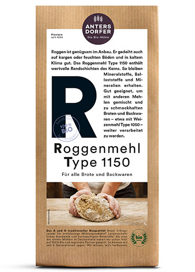 Roggenmehl Type 1150 Bio 1000g | Futtermittel Online Shop Mühle Gladen